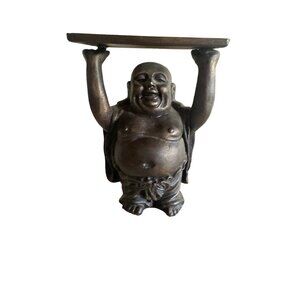 Bronze Finished Iron HotaiBuddha Business Card Holder